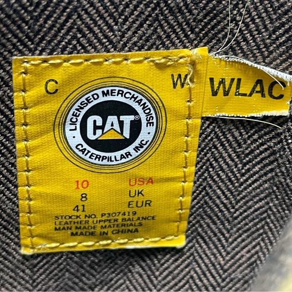 Women’s CAT Caterpillar Moto Zipper Work Boots Size 10/41 Camel Suede - Picture 11 of 16